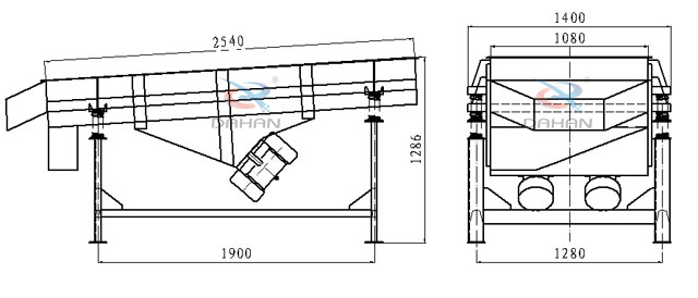 大型直線振動(dòng)篩外形圖